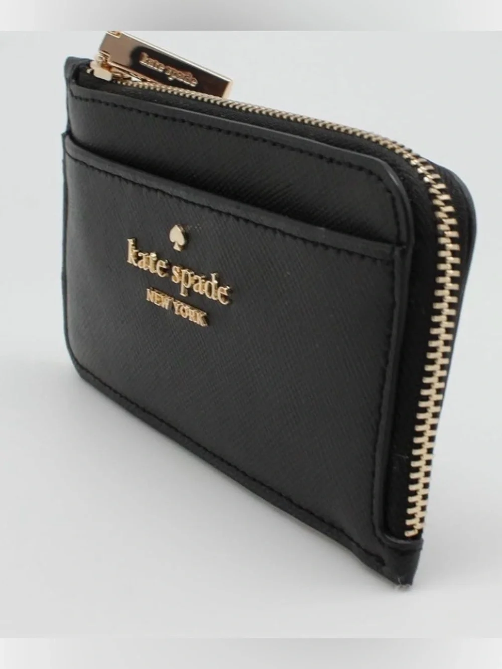 NWT Kate ♠️Spade Madison Top Zip Card Holder Black